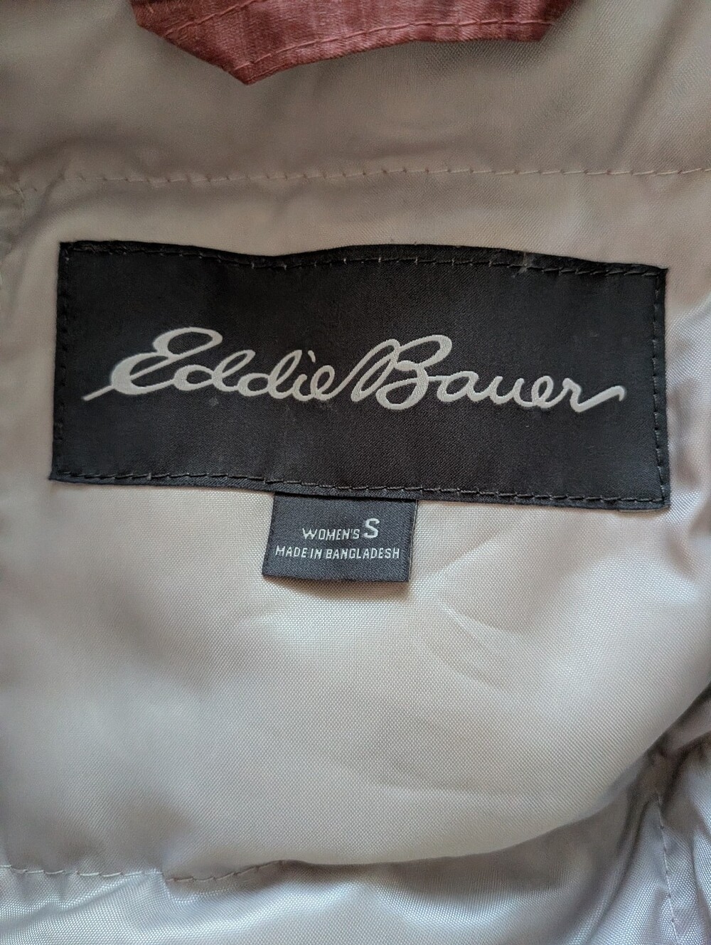 Eddie Bauer Quilted Down Puffer Jacket in Dusty Rose - Picture 7 of 7